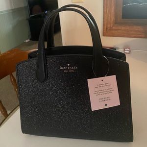 Kate Spade New York Tinsel Glitter Fabric Satchel Crossbody Purse